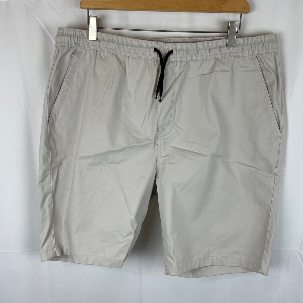 PD&C Men's Stretch Twill Slim Fit Comfort Stretch Khaki Chino Shorts Size XXL